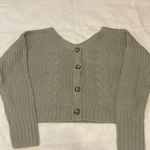 NWOT Sage Green Button Up Sweater Size Medium